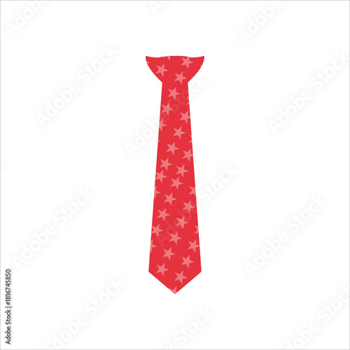 red tie isolated on white