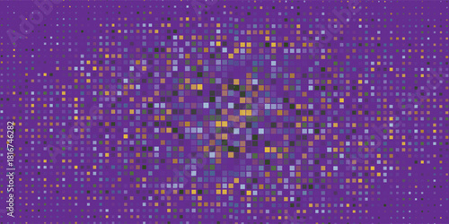 Purple Dot Randomus isolated in black background.Dot Randomus on abstract  art nice modern simple