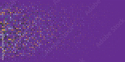 Purple Dot Randomus isolated in black background.Dot Randomus on abstract  art