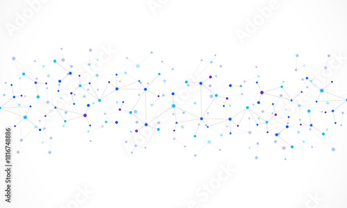 Molecular structure and genetic engineering, molecules DNA, neural network, scientific research. Abstract background for innovation technology, science, healthcare, and medicine
