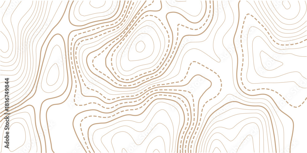 Fototapeta premium Luxury gold abstract topographic map background with golden lines texture,Mountain trail terrain or path. Vector illustration.