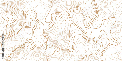 Topographic gold luxury map background. Geographic abstract pattern.Modern design with White background with topographic wavy pattern design.paper texture Imitation of a geographical map shades
