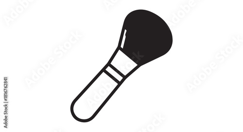 Minimal Black and White Microphone Icon Representing Audio Recording.