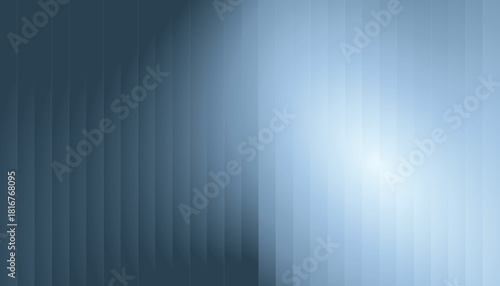 Cool Blue and Gray Abstract Gradient Background with Soft Light Burst and Vertical Motion Lines