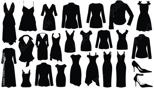 Shop black dresses and heels collection fashion style trends