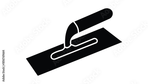 Find black and white trowel construction tool vector image