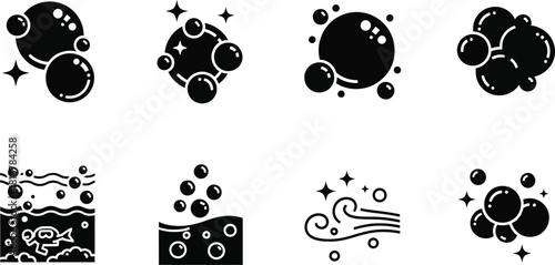 Bubbles isolated on white background