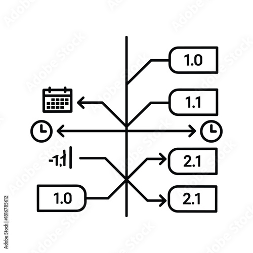 Simple line icon illustration of a politician giving a speech from a podium to an audience, isolated on