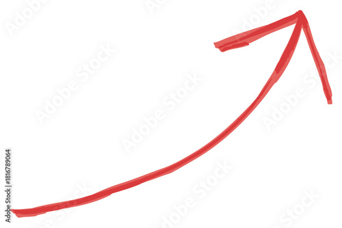 手書きの赤い矢印のイラスト　ベクター