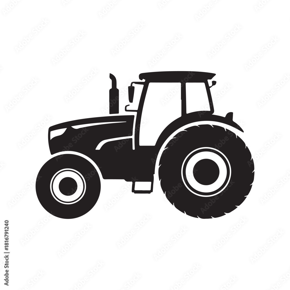 Obraz premium old tractor isolated on white.vector eps 10