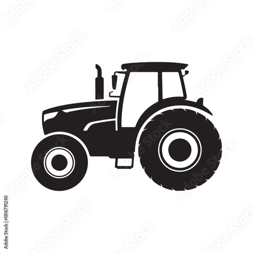 old tractor isolated on white.vector eps 10