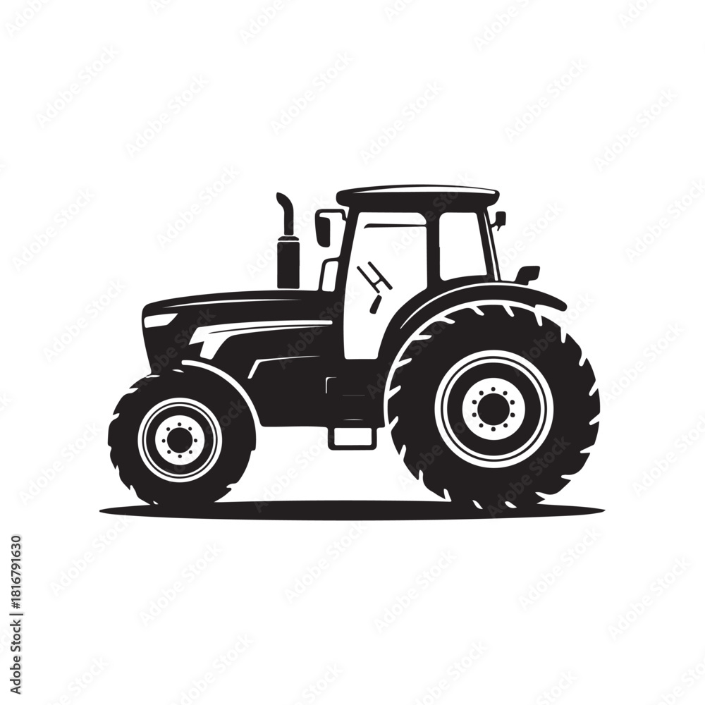 Obraz premium old tractor isolated on white.vector eps 10