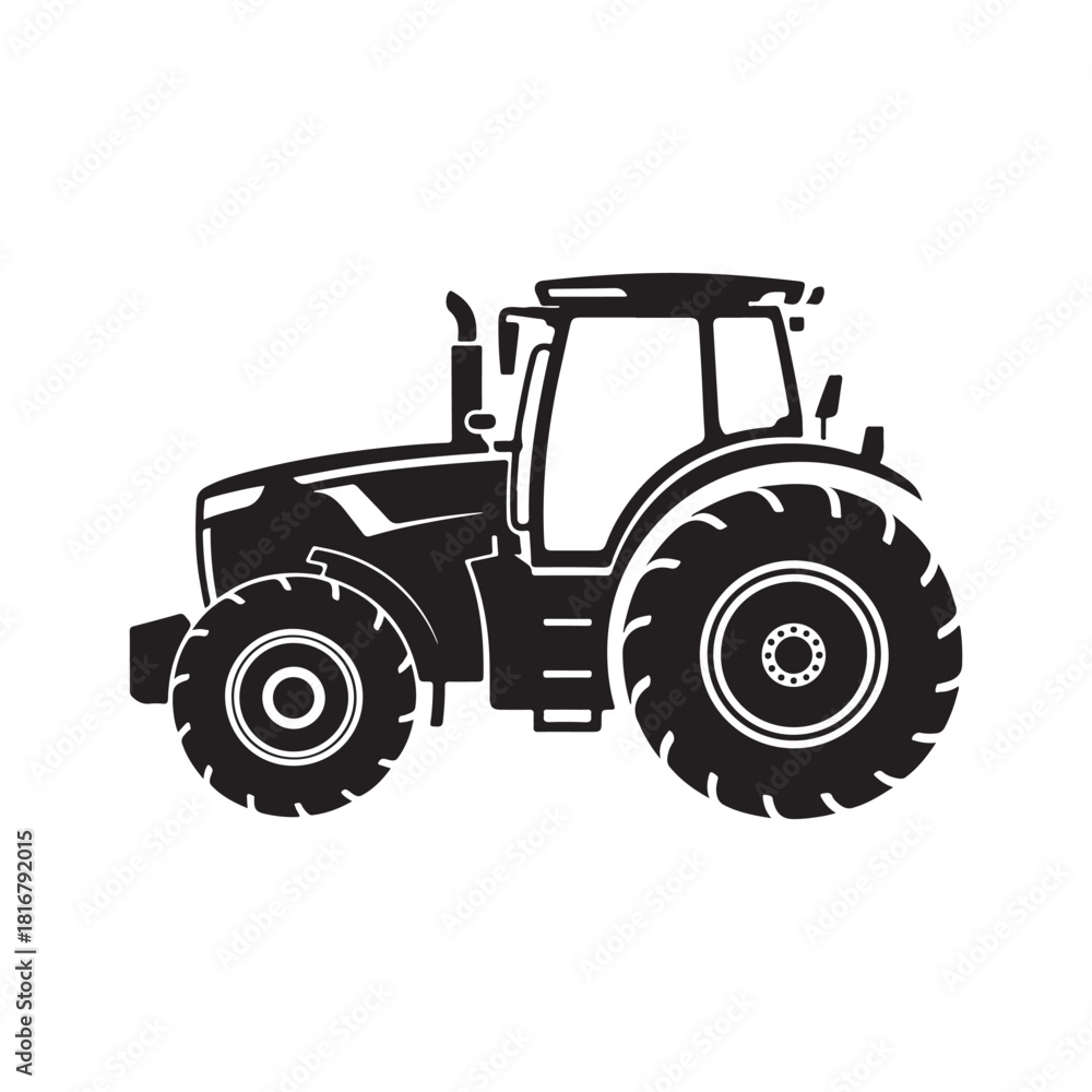 Obraz premium old tractor isolated on white.vector eps 10