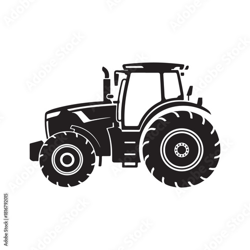 old tractor isolated on white.vector eps 10