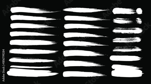 Set of paint brush stroke and abstract grunge banner for graphic background decoration. Watercolor splatter, ink splash and creative shape for social media.