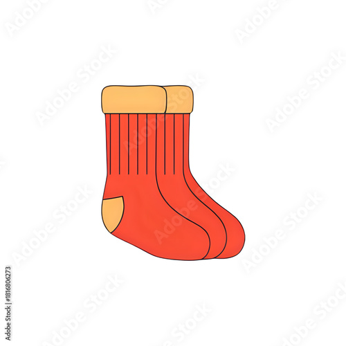 Warm orange socks keep you cozy and comfortable
