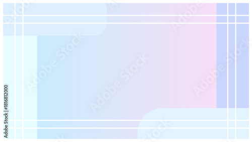 シンプルでかわいい線と図形のグラデーション背景 水色 紫 ピンク