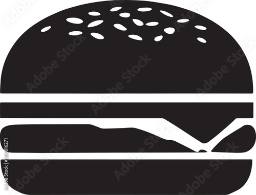 Delicious Burger Vector Illustration on White Background Ready to Eat and Enjoy for Restaurant Menus