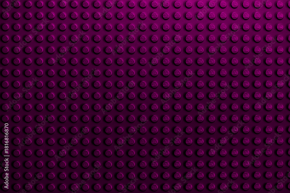Obraz premium Deep Raspberry or Fuchsia LEGO Brick Surface Texture Background
