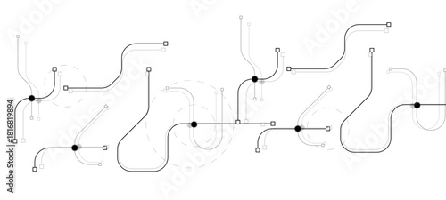 idea AI banner concept for internet technology. Software coding. Engineering concept for poster, cover, banner, music notes background