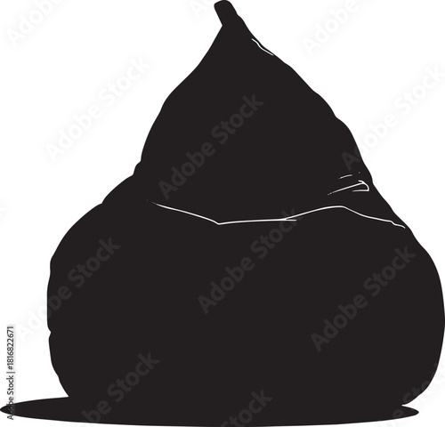 Stylish and comfortable black beanbag chair a versatile seating option for modern living spaces