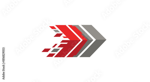Abstract Arrow Design Symbolizing Forward Momentum and Digital Transformation
