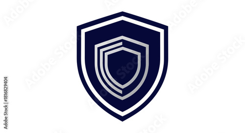 A Modern Security Shield Icon Depicting Protection, Safeguard, and Trust Completely