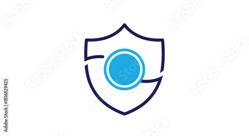 A Modern Security Shield Represents Safety, Protection, And Cybersecurity In A Brand Design