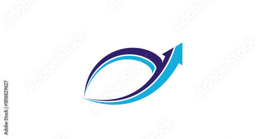 Abstract Arrow Logo Illustrating Growth, Progress, And Business Advancement