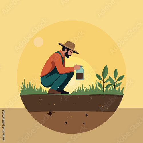 World Soil Day vector collection of urban soil layers, biodiversity, composting cycle, and regenerative farming infographics design set