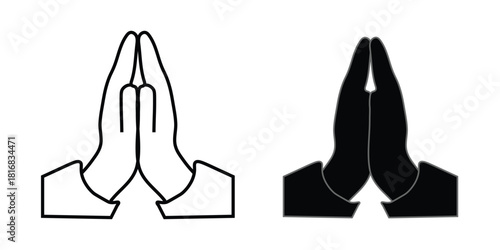 Praying Hands Silhouette Representing Hope and Faith