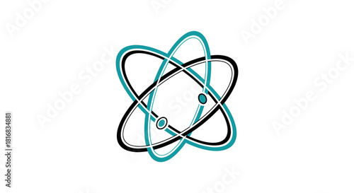 Abstract Atomic Design: A Modern Illustration for Science and Technology Concepts