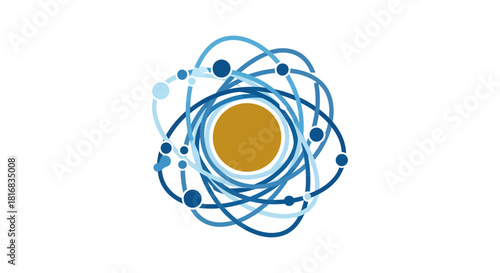 Abstract Atomic Structure: A Dynamic and Innovative Visual Representation with Modern Appeal