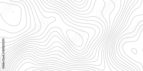 Abstract White wave paper curved reliefs abstract background, Abstract topographic contours map background, Topography map on transparent background. Vector geographic contour map. 