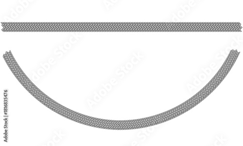 flow rope pattern set vector illustration isolated on white background.