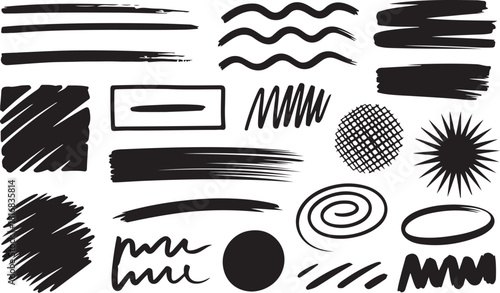 Modern brushstroke set perfect for your next project