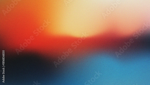 Fotografie Vibrant abstract gradient with fiery reds warm oranges and cool blues in a textu