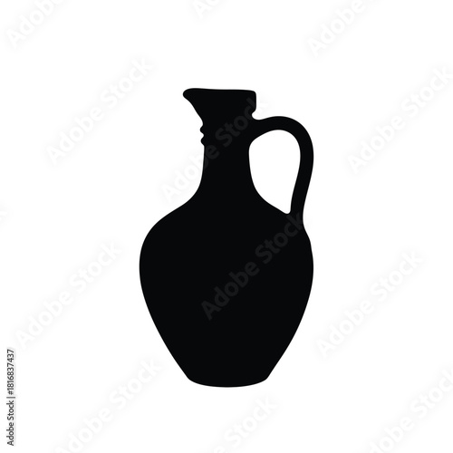 Classic ceramic pitcher silhouette