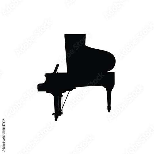 Elegant grand piano silhouette