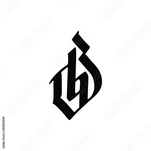 Gothic letter b silhouette