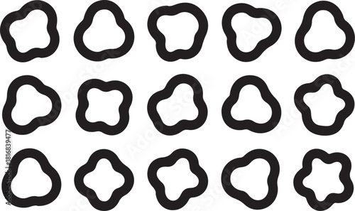 Organic blob shapes for trendy graphic design needs