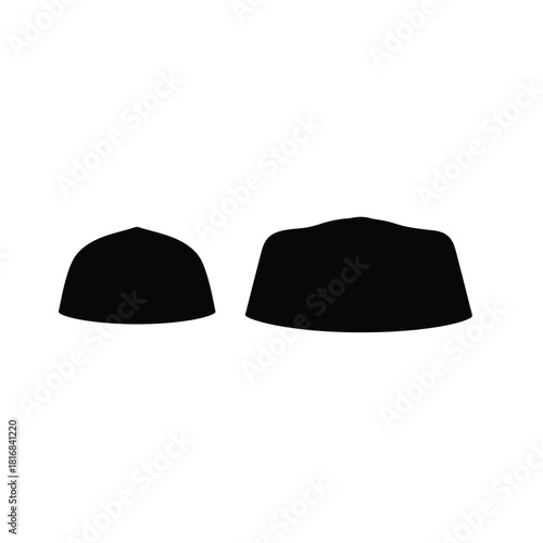Two religious headwear silhouettes