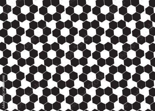 seamless geometric pattern hexagon black color honey comb art