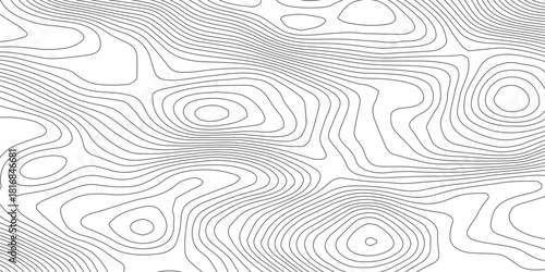 Organic Topography Line Texture – Geometric Terrain Mapping Vector Pattern.
