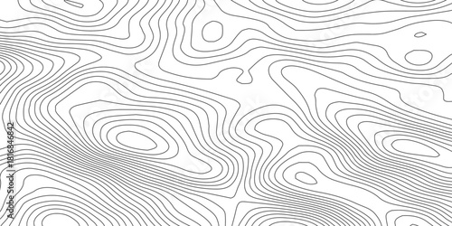 Abstract Terrain Flow Lines – Minimal Contour Map Vector Design.