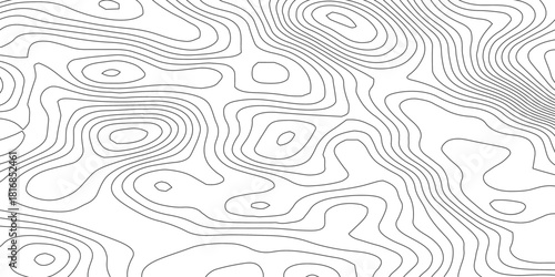 Topographic map patterns, topographic map and landscape terrain texture grid. Abstract white topography vector background.