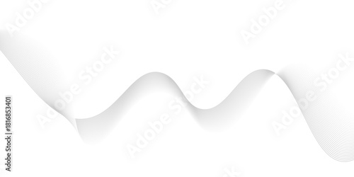 Abstract grey, white smooth element swoosh speed wave, Stylized line art background. Vector illustration. twisted curve lines with blend effect. presentation, banner.