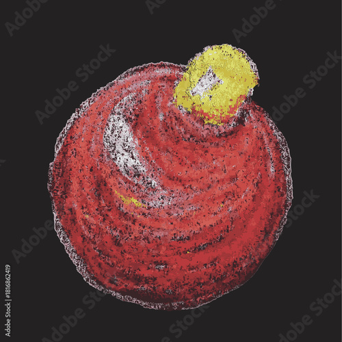 Christmas Baubles Clipart – Boules de Noël colorées dessinées au pastel, décorations festives faites main pour cartes, affiches et projets créatifs