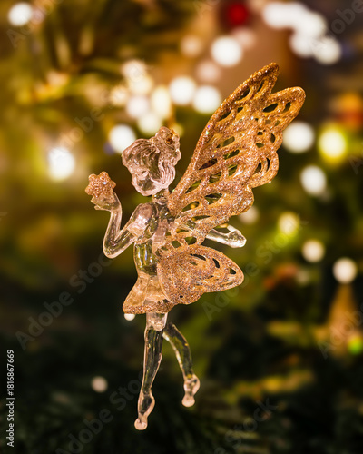 Boże Narodzenie, choinka, anioł, ozdoby 