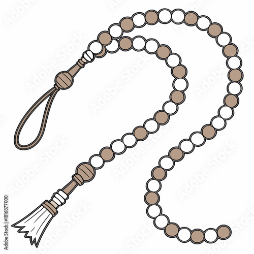 Islamic prayer beads with tassel and loop